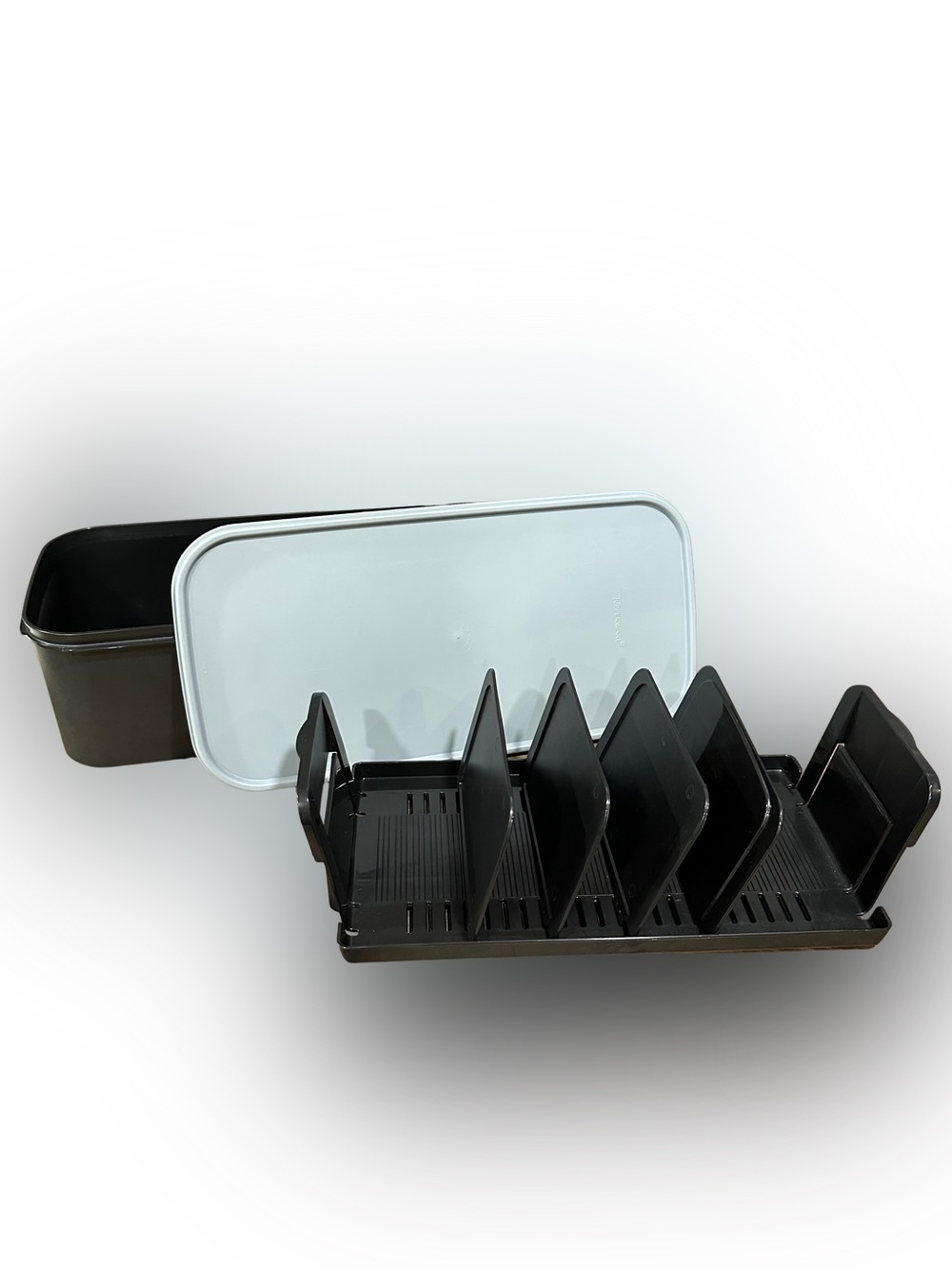 Tupperware Memory Mates Shutter Boxes Storage for Photos 4 Adjustable Dividers